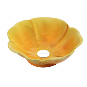 Best-Design 'Flower-Yellow' opbouw-waskom diam: 400 mm