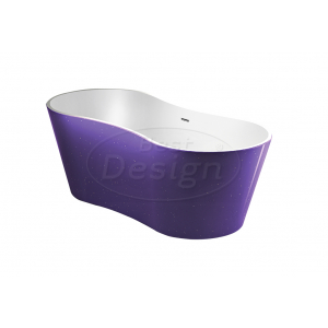Best-Design 'Color-Purplecub' vrijstaand bad 174x77x58cm
