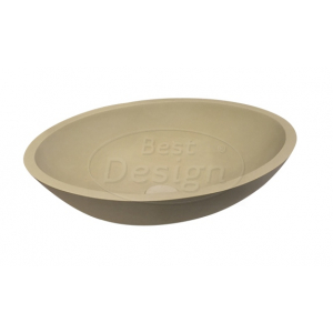 Best-Design 'Epona-Sand' opbouw waskom 'Just-Solid' 52 cm