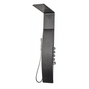 Best-Design 'Berdorf' douchepaneel aluminium 1470x230 mm mat-zwart