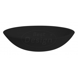 Best-Design 'Epona-Black' opbouw waskom 'Just-Solid' 52 cm