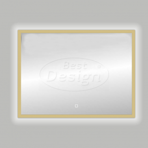 Best-Design Nancy 'Isola' Mat-Goud LED spiegel B=100 x H=80cm