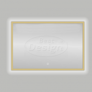 Best-Design Nancy 'Isola' Mat-Goud LED spiegel B=80 x H=60cm