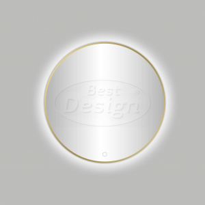 Best-Design Nancy 'Venetië-Thin' ronde spiegel incl.led verlichting Ø80cm mat-goud