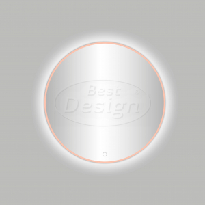 Best-Design Lyon 'Venetië-Thin' ronde spiegel Rosé-Mat-Goud incl.led verlichting Ø 80 cm