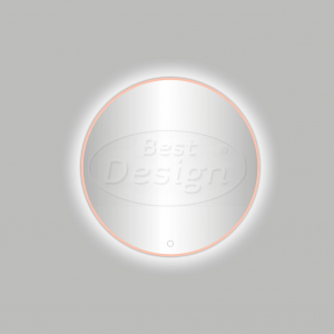Best-Design Lyon 'Venetië-Thin' ronde spiegel Rosé-Mat-Goud incl.led verlichting Ø 60 cm