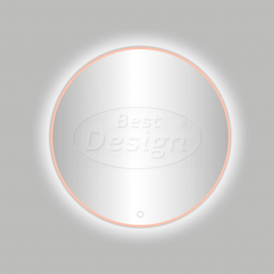 Best-Design Lyon 'Venetië-Thin' ronde spiegel incl.led verlichting Ø100cm rosé-mat-goud 