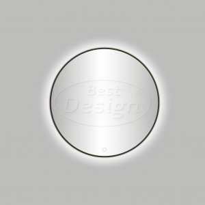 Best-Design Moya 'Venetië-Thin' ronde spiegel Gunmetal incl. led verlichting Ø 60 cm
