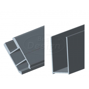Best-Design aluminium muurprofiel voor 'Erico' inloopdouche 