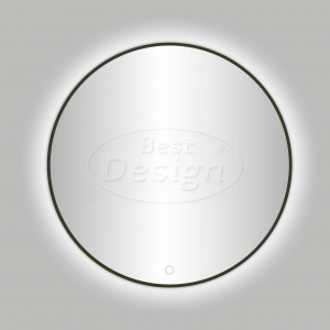 Best-Design Moya 'Venetië-Thin' ronde spiegel Gunmetal incl. led verlichting Ø 100 cm